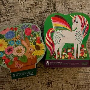 Bundle of 2 Crocodile Creek 36 piece floor puzzles